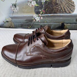 SVL Footwear Mens Size 8 Brown Leather Oxford Captoe Dress Shoes
